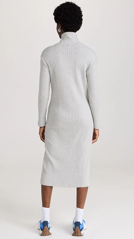 DONNI.   Sweater Rib Turtleneck Dress 