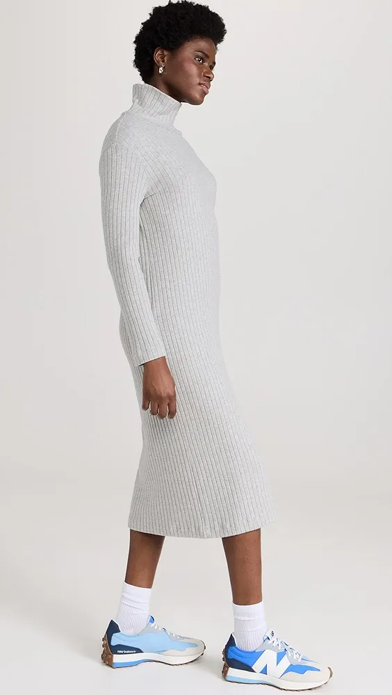 DONNI.   Sweater Rib Turtleneck Dress 