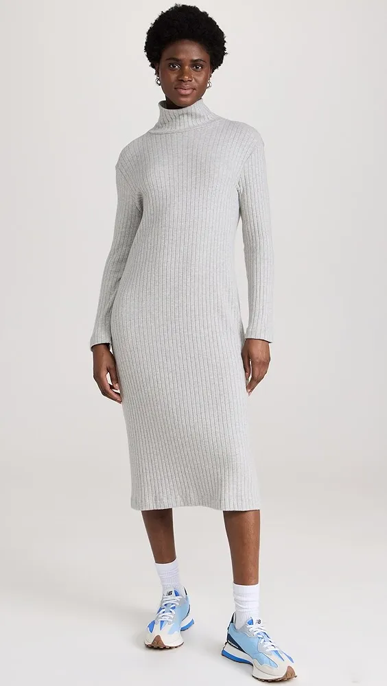 DONNI.   Sweater Rib Turtleneck Dress 