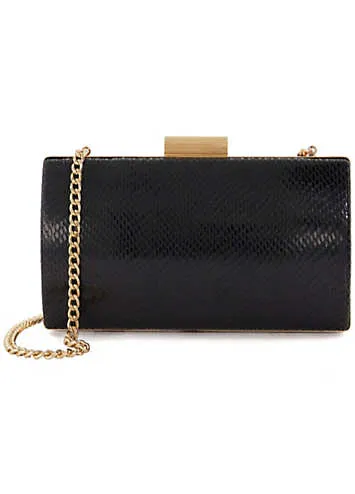 Dune London Belleview Black Box Clutch | Kaleidoscope