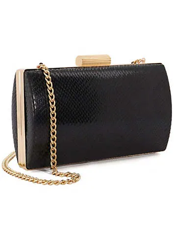 Dune London Belleview Black Box Clutch | Kaleidoscope