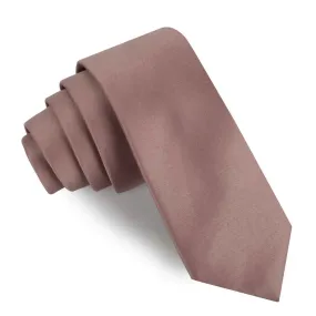 Dusty Mauve Satin Skinny Tie