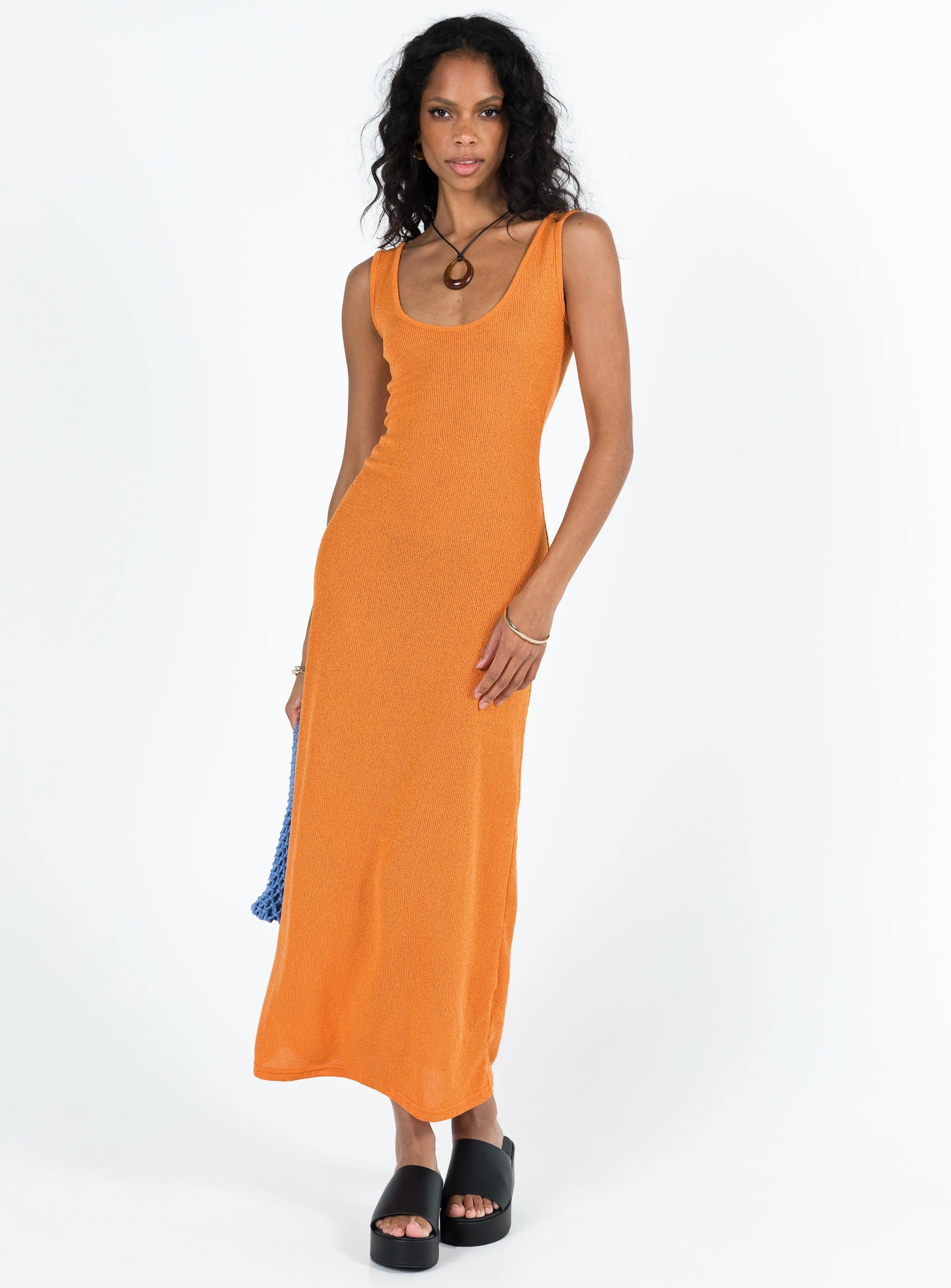 Eberose Reversible Maxi Dress Orange