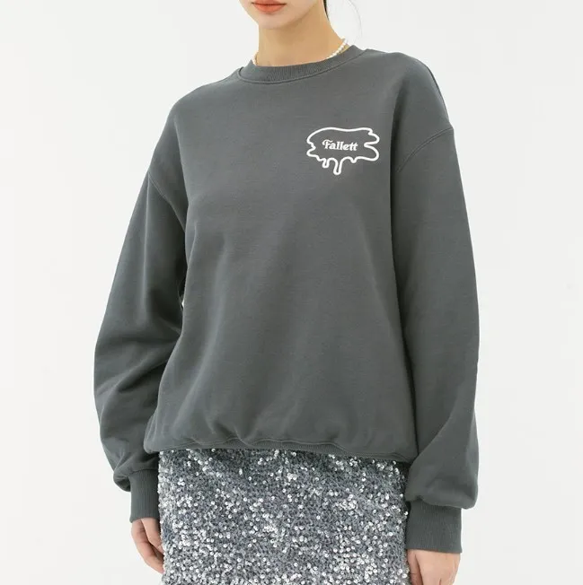 Fallett  |Unisex Street Style Long Sleeves Cotton Logo Sweatshirts