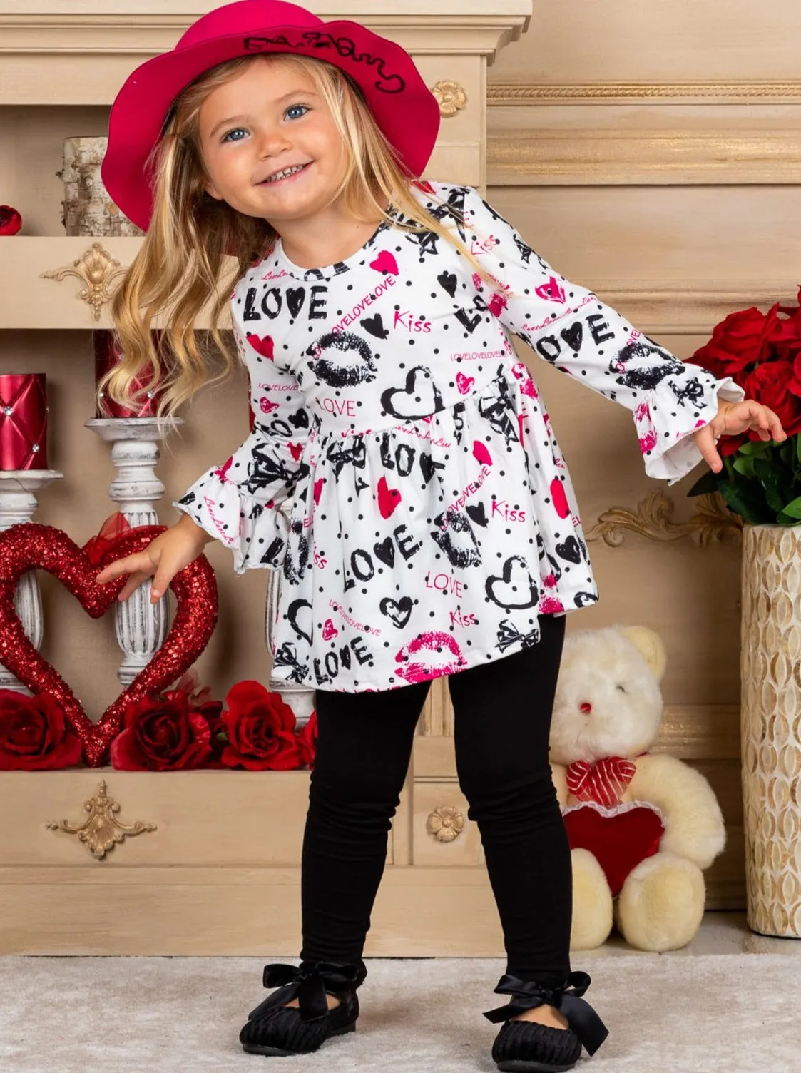 Girls True Love Isn't Hard To Find Tunic and Legging Set