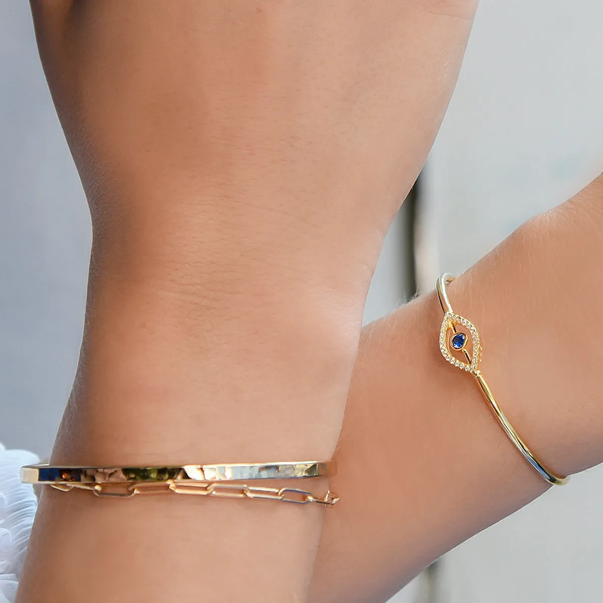 Hammered Skinny Cuff