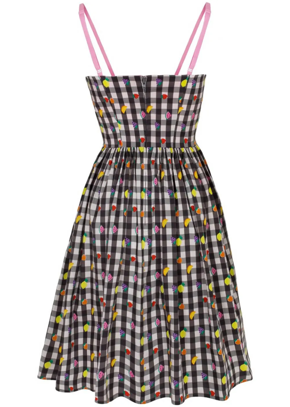 Hell Bunny Fruitylou 50's Swing Dress Black White