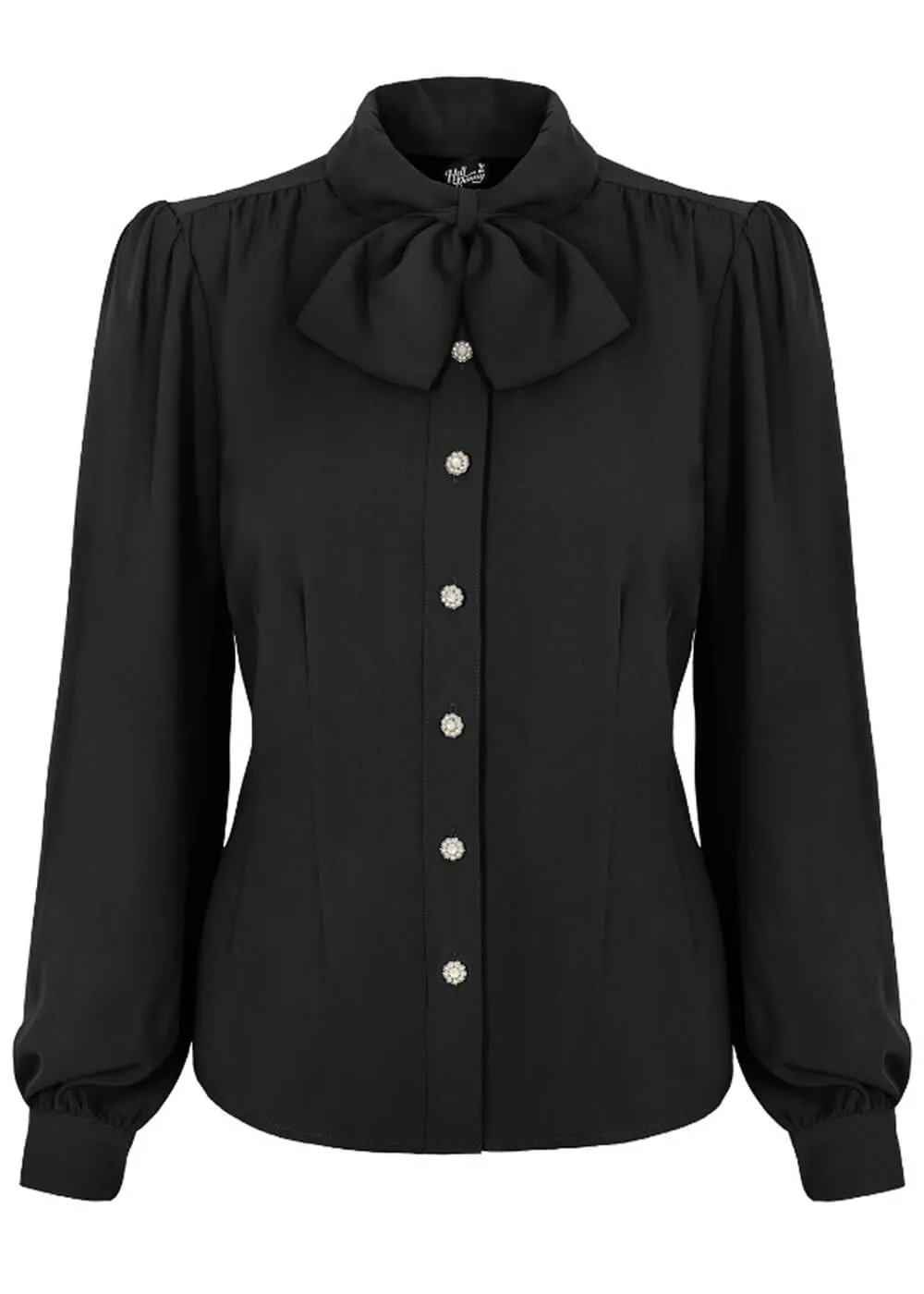 Hell Bunny Mia 40's Blouse Black