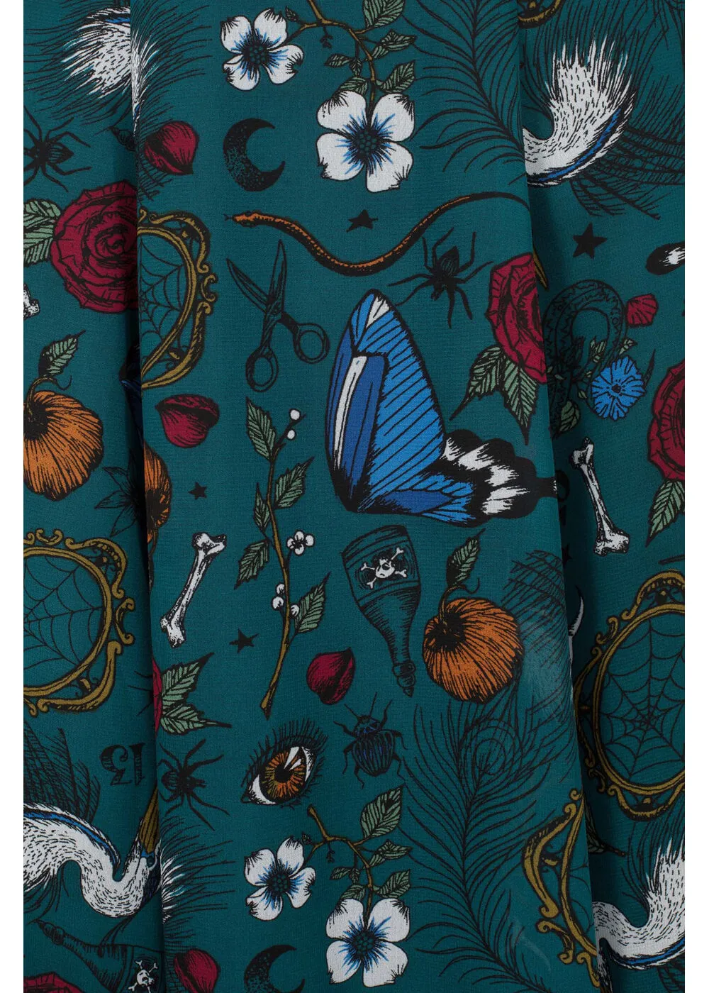 Hell Bunny Sianna 40's Skirt Teal