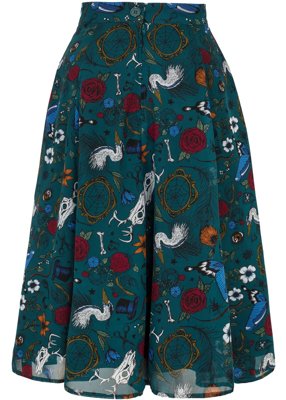 Hell Bunny Sianna 40's Skirt Teal