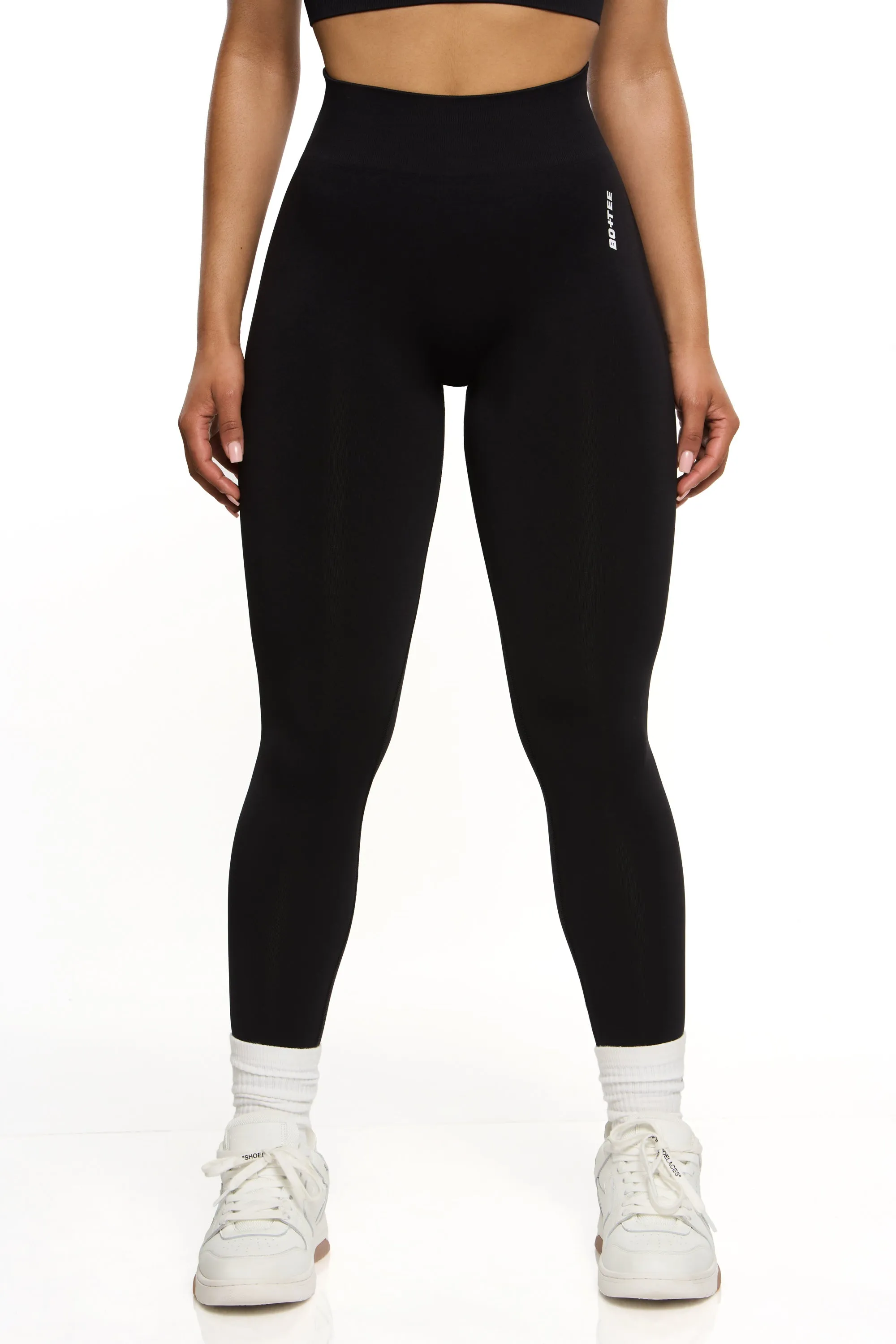 High Waist Seamless Leggings in Black