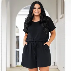 In A Hurry Romper, Black