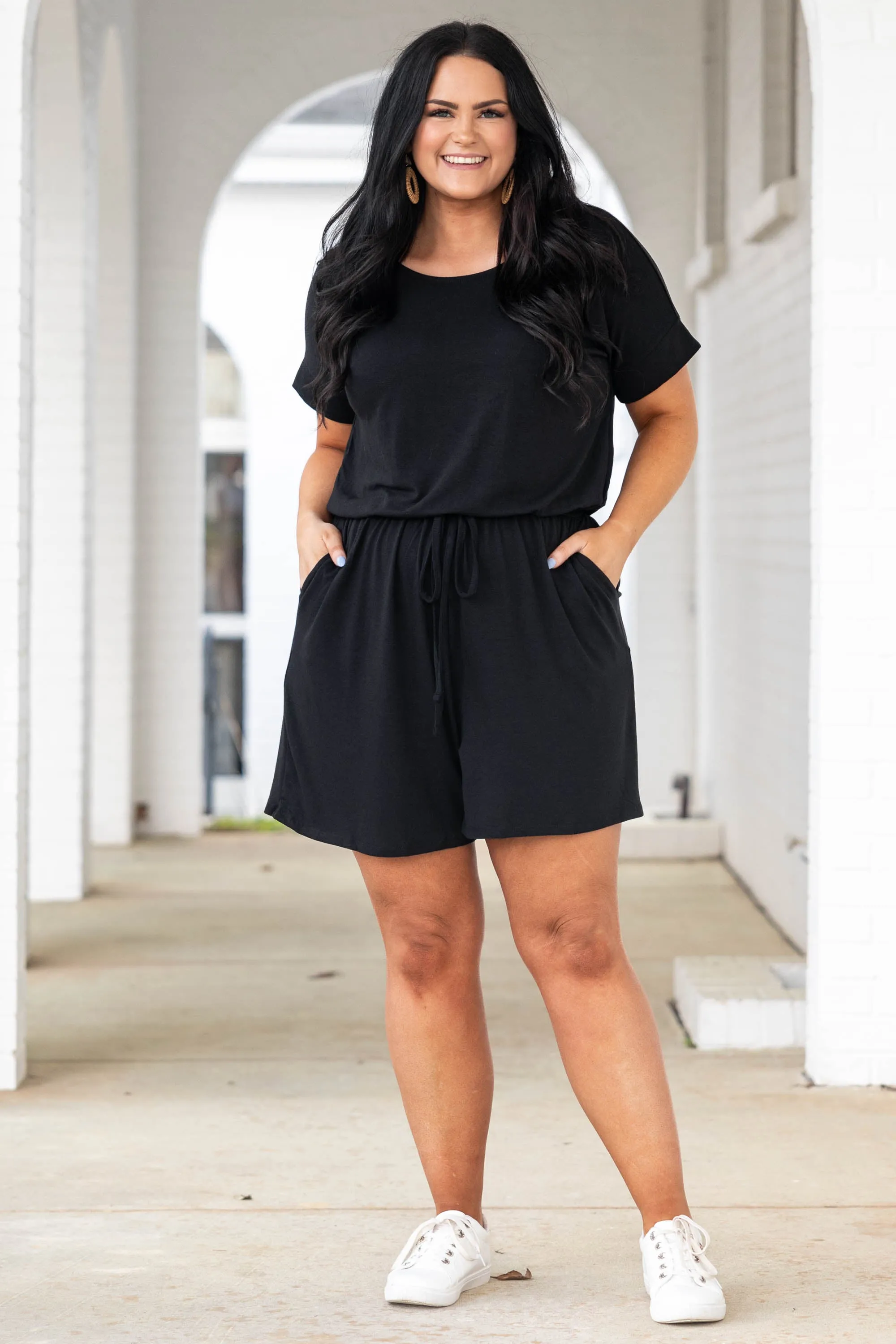 In A Hurry Romper, Black