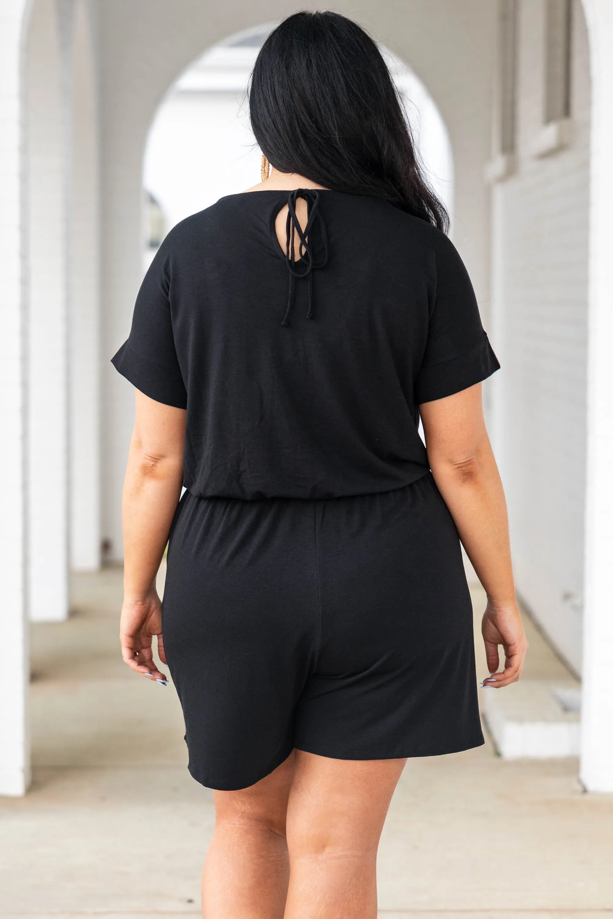 In A Hurry Romper, Black