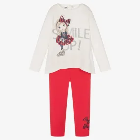 Ivory & Red Leggings Set