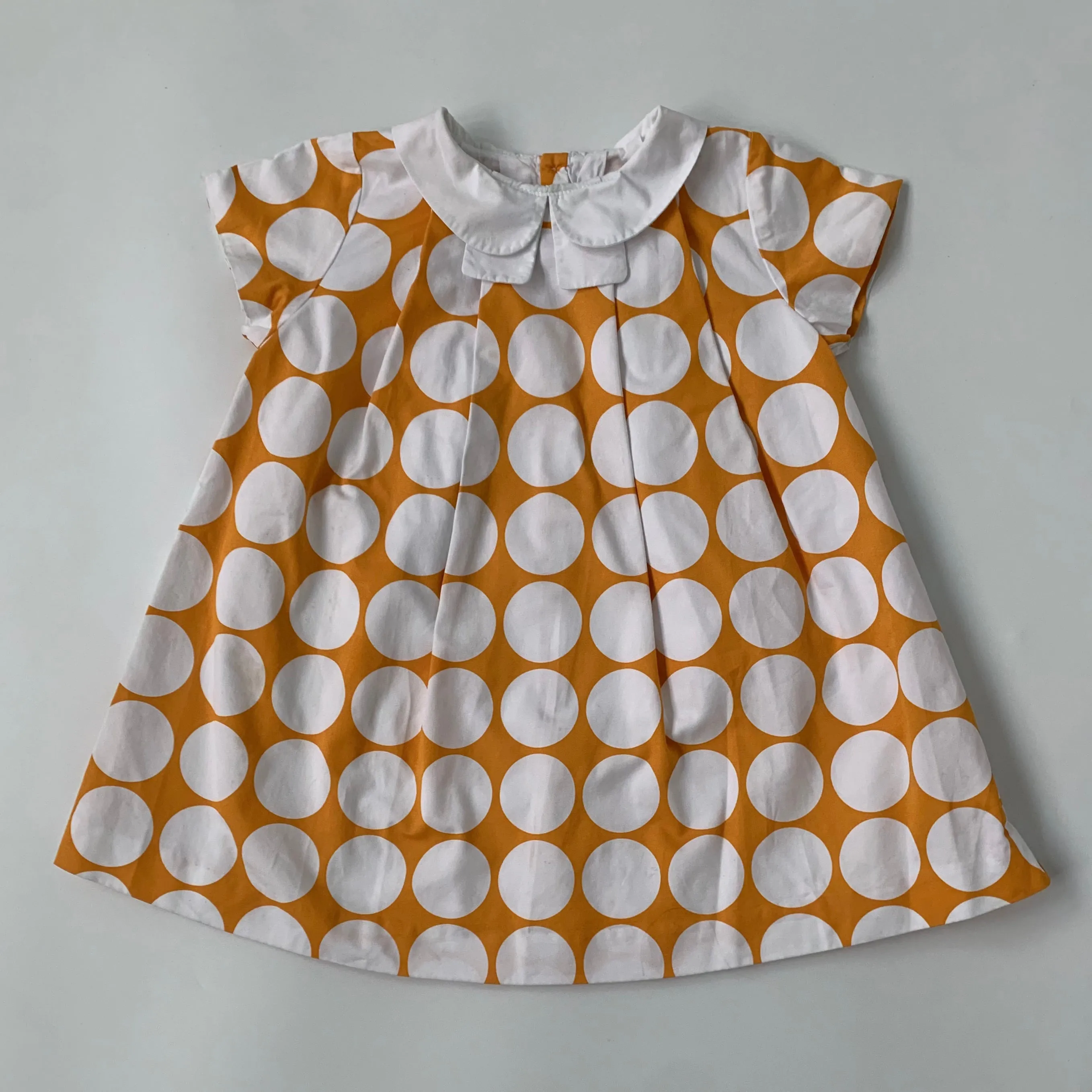 Jacadi Mustard And White Polka Dot Dress: 3 Years