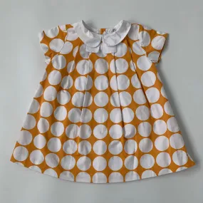 Jacadi Mustard And White Polka Dot Dress: 3 Years