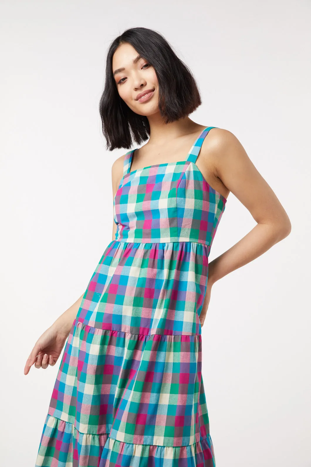 Karla Check Midi Dress