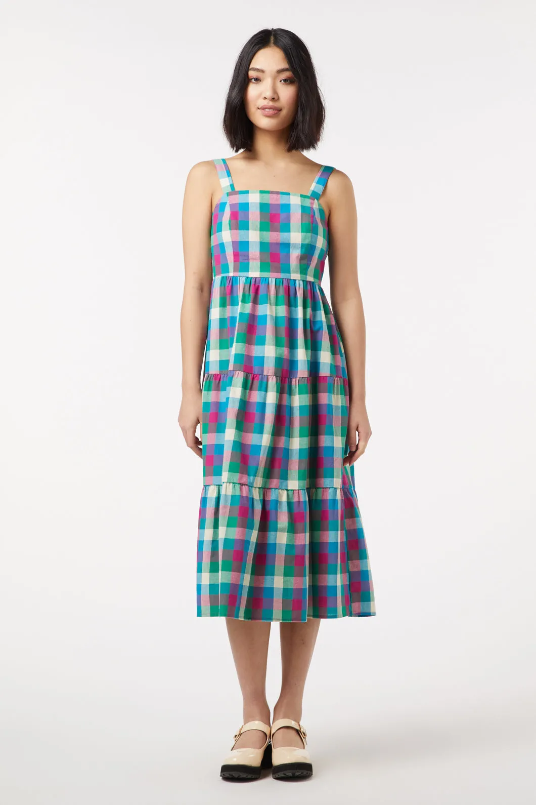 Karla Check Midi Dress