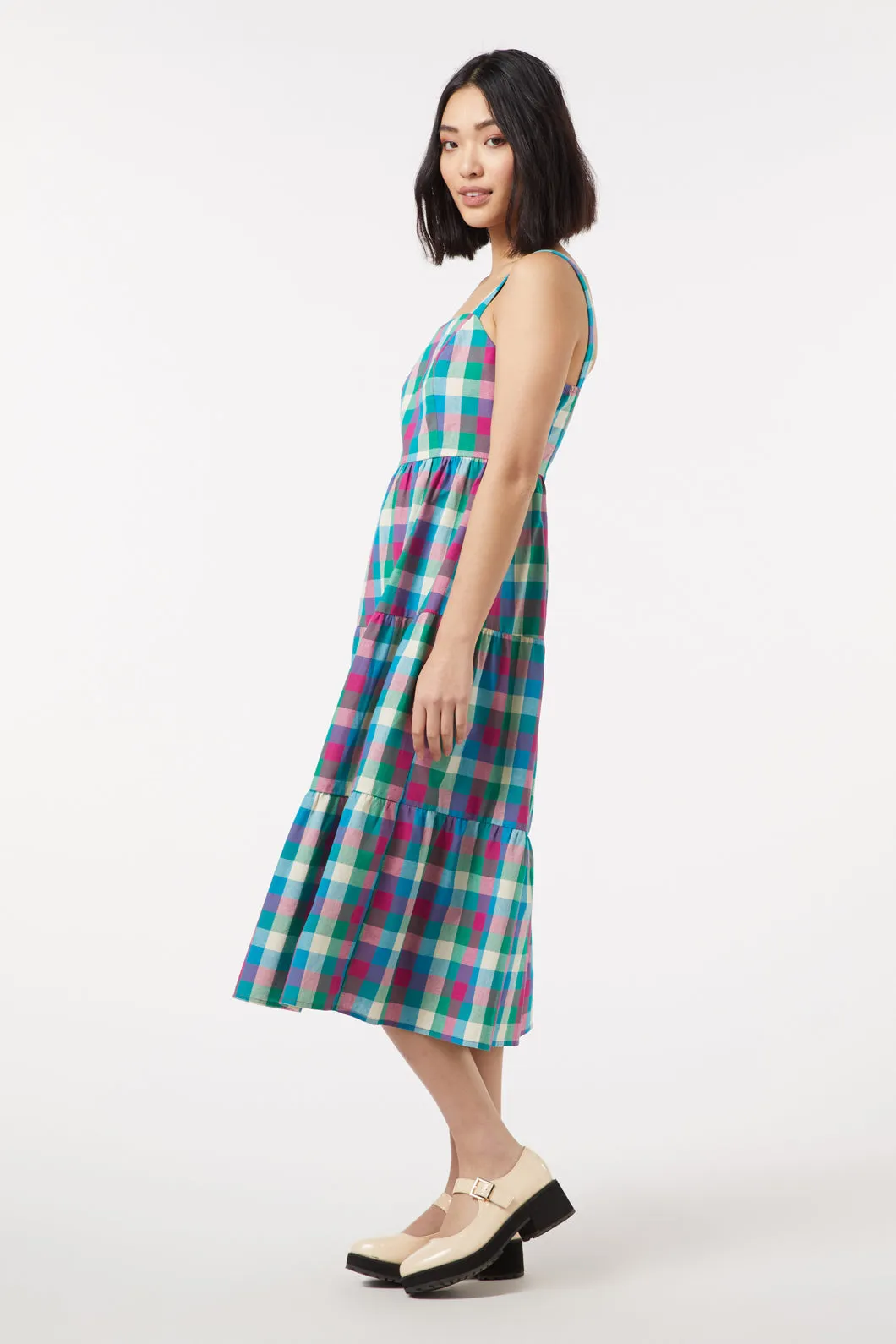 Karla Check Midi Dress