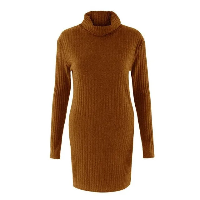 Knitting Sweaters For Women Turtleneck Casual Long Sleeve Autumn Warm Outwear Sweater Sueter Mujer#A11 SM6