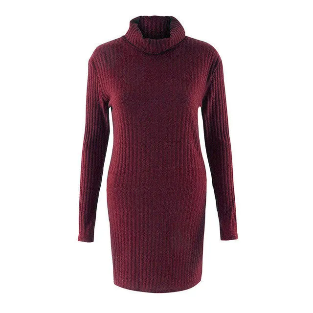 Knitting Sweaters For Women Turtleneck Casual Long Sleeve Autumn Warm Outwear Sweater Sueter Mujer#A11 SM6