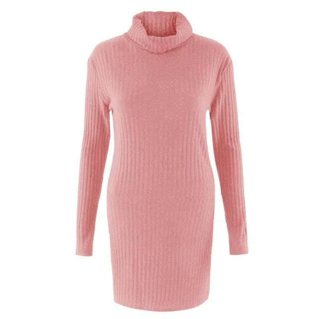 Knitting Sweaters For Women Turtleneck Casual Long Sleeve Autumn Warm Outwear Sweater Sueter Mujer#A11 SM6