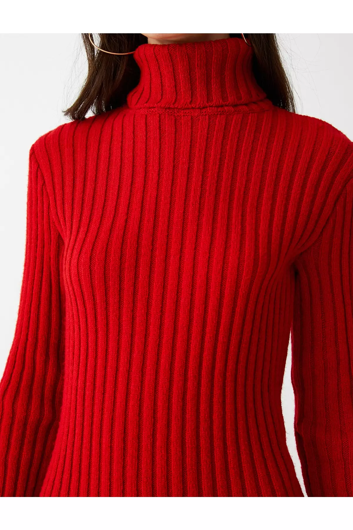 KOTON Turtleneck Mini Sweater Dress