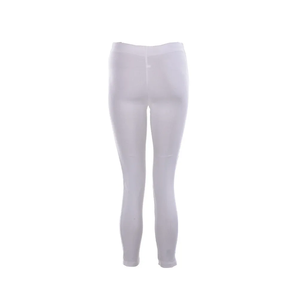 Lace Women Skinny Slim Stretch High Waist Leggings Trousers Pencil Pants white black SM6