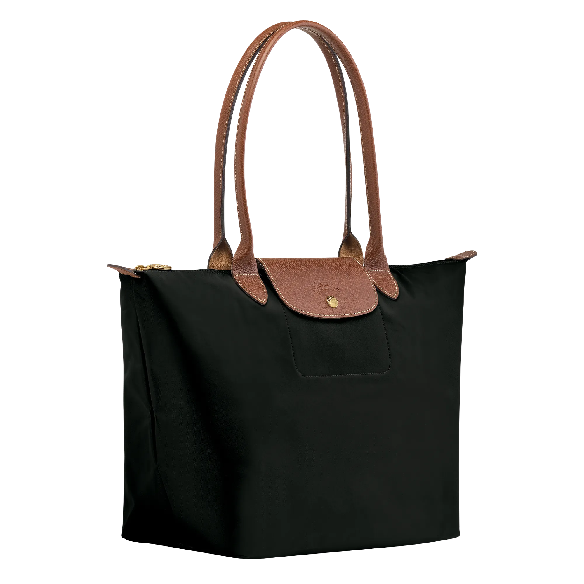 Le Pliage Original L Tote bag Black - Recycled canvas