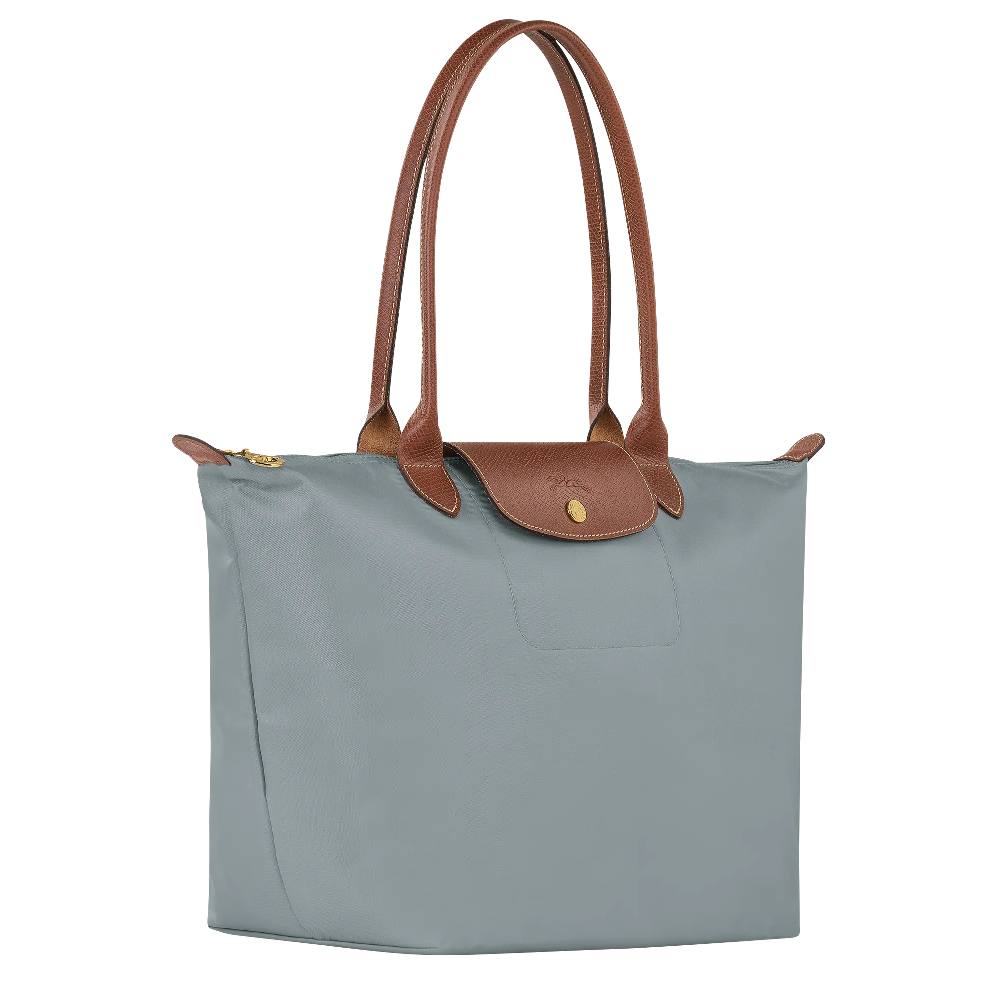 Le Pliage Original L Tote bag Steel - Recycled canvas