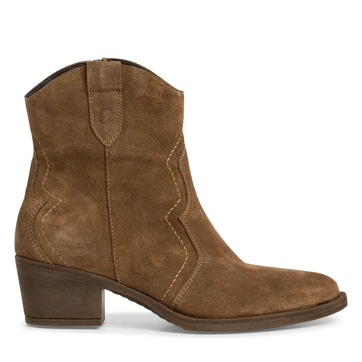 Leather Cowboy Ankle Boots