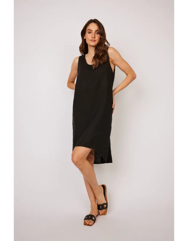 LINEN SHEATH DRESS