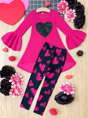 Little Miss Sweetie Hi-Lo Tunic and Legging Set