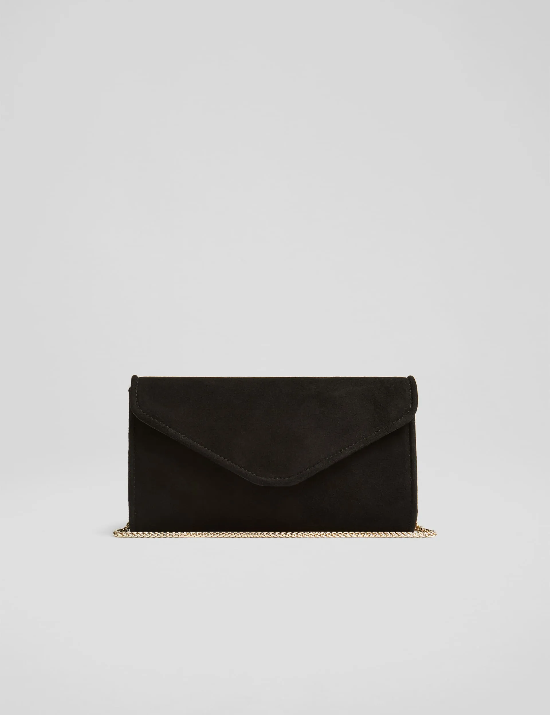 Lk Bennett Women's Suede Clutch Bag - Black, Black,Beige