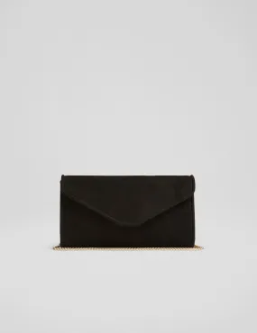 Lk Bennett Women's Suede Clutch Bag - Black, Black,Beige