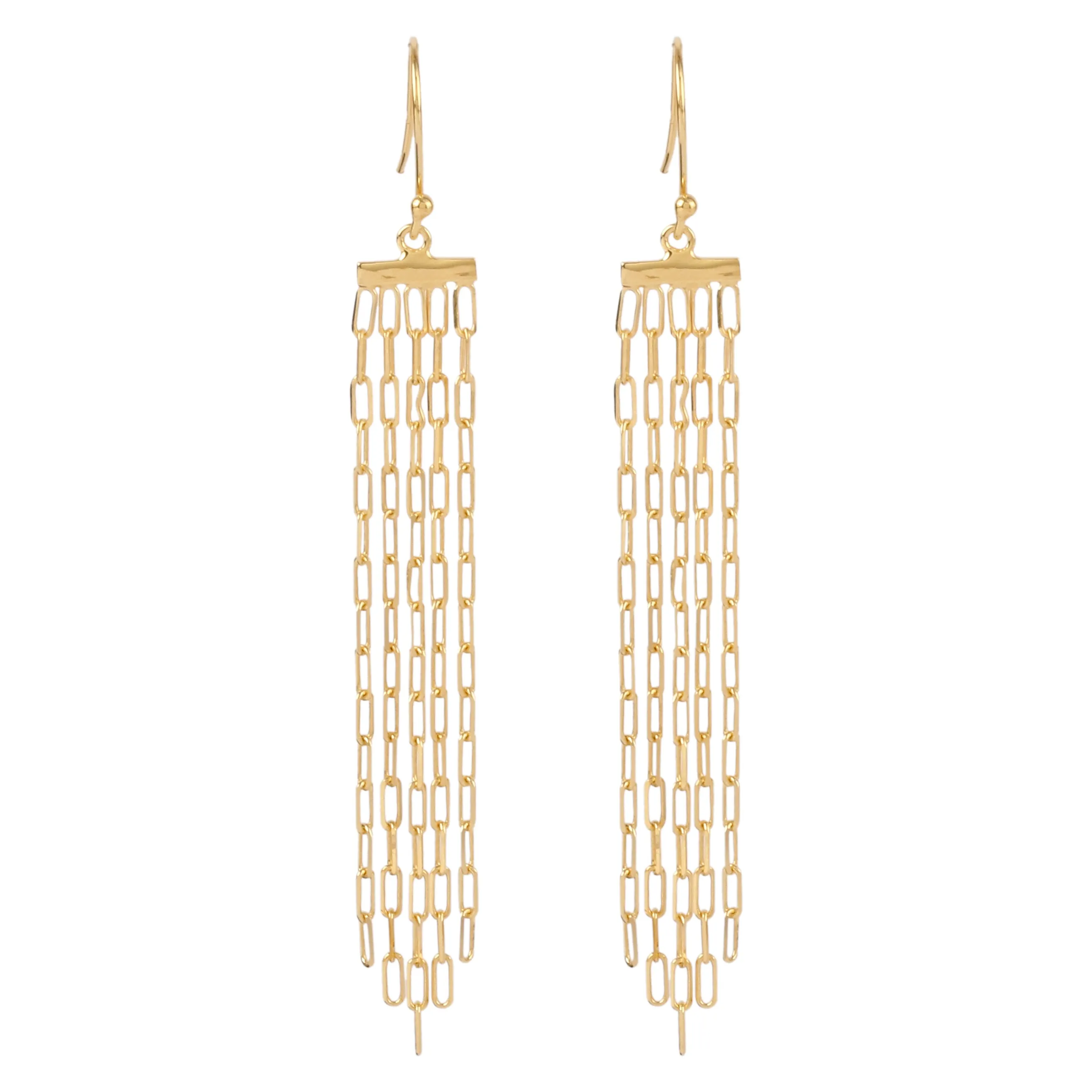 Long Link Chain Earrings