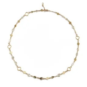 Long Natural Diamond Slice Necklace