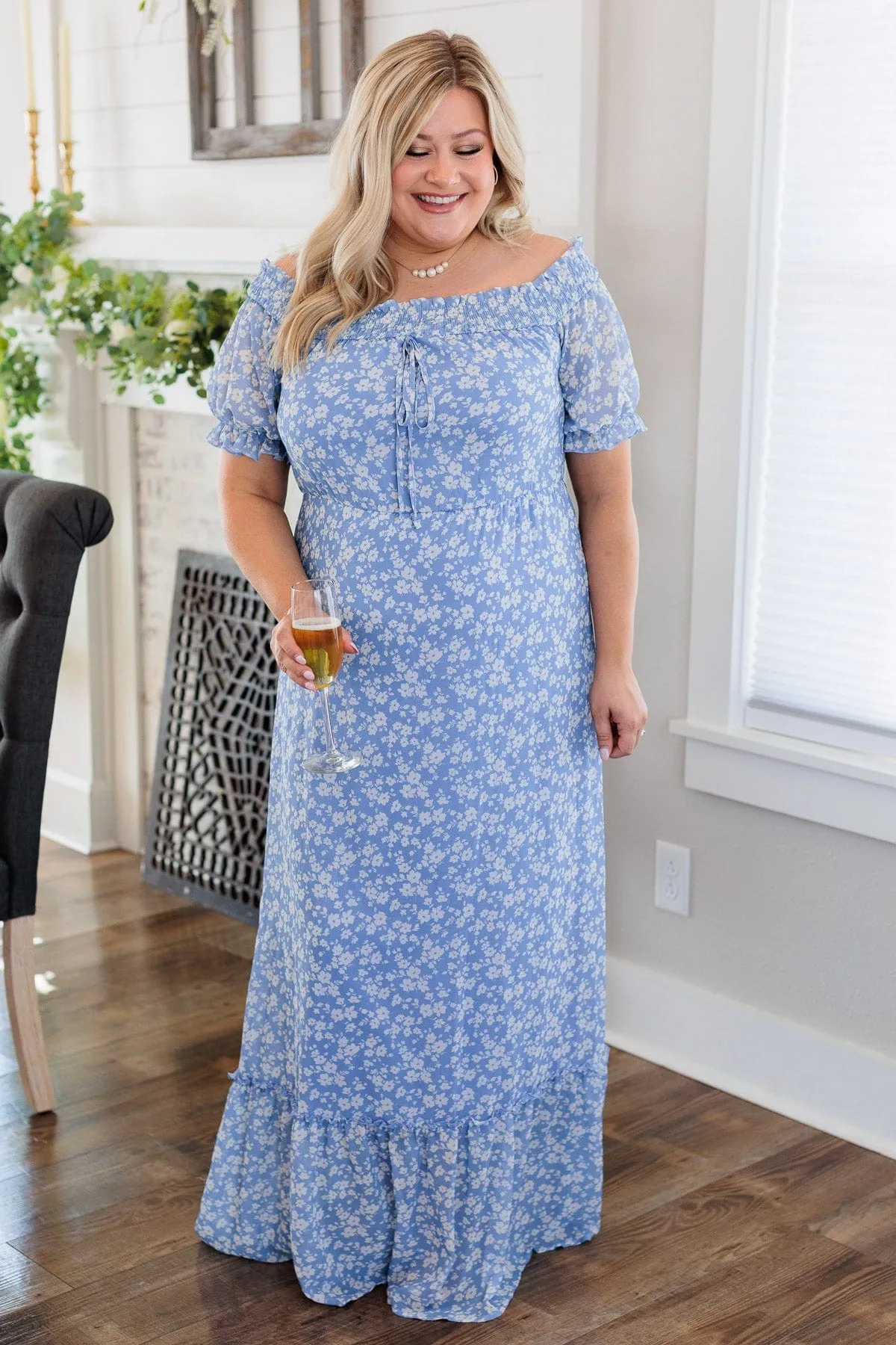 Love Is In The Air Maxi Dress- Blue