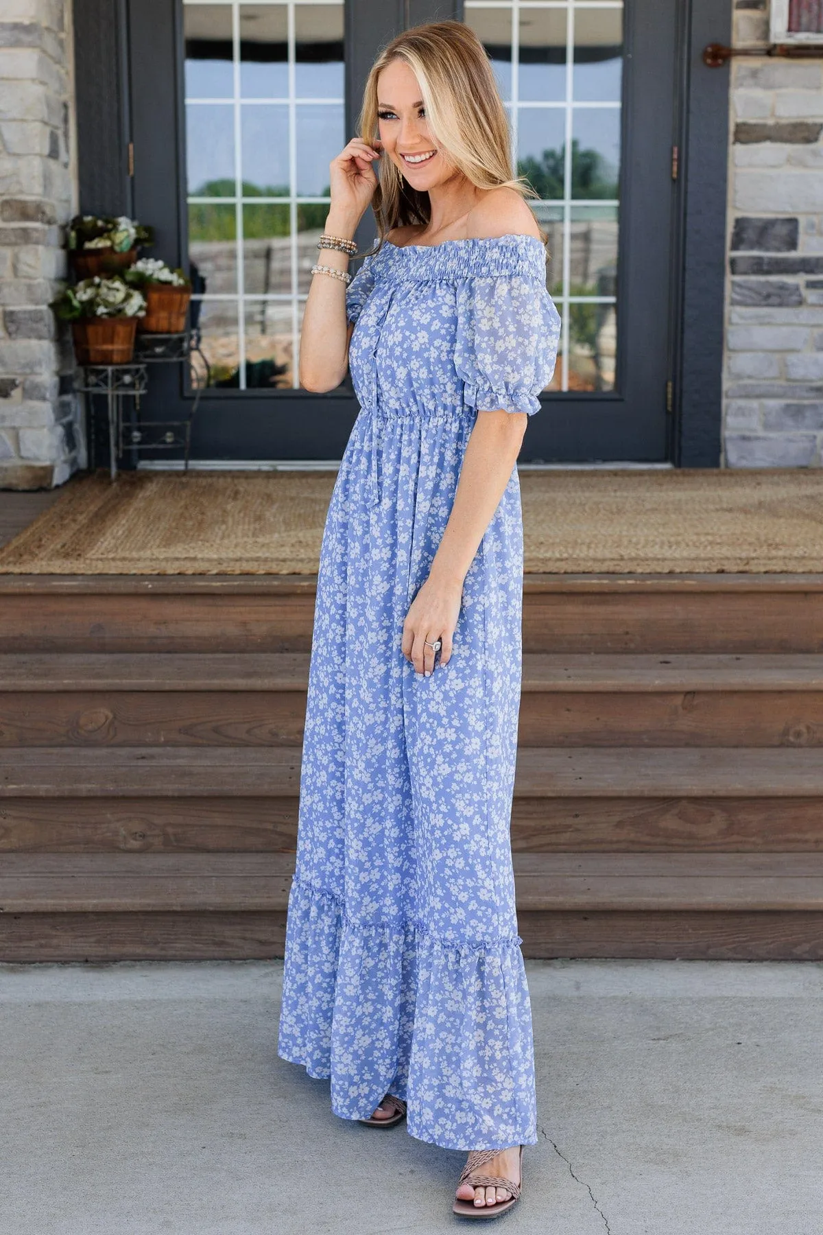 Love Is In The Air Maxi Dress- Blue