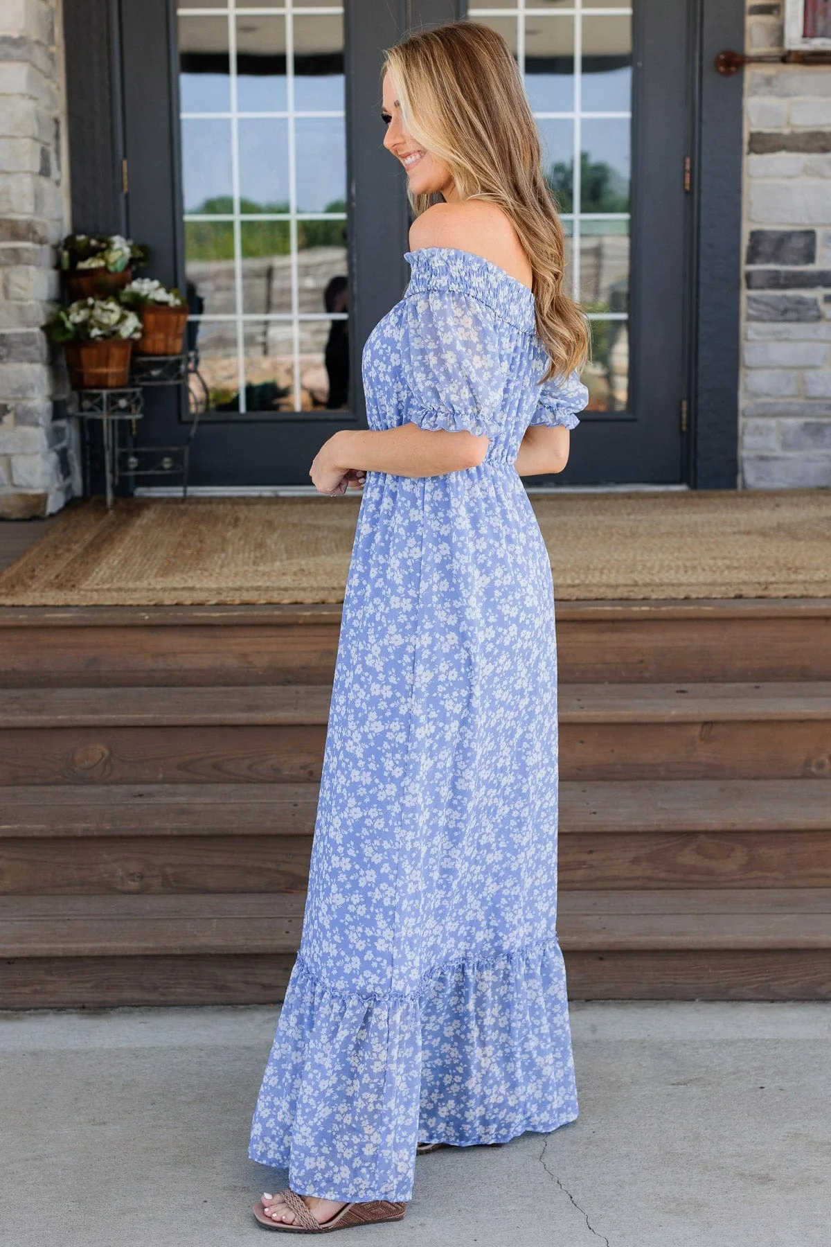 Love Is In The Air Maxi Dress- Blue