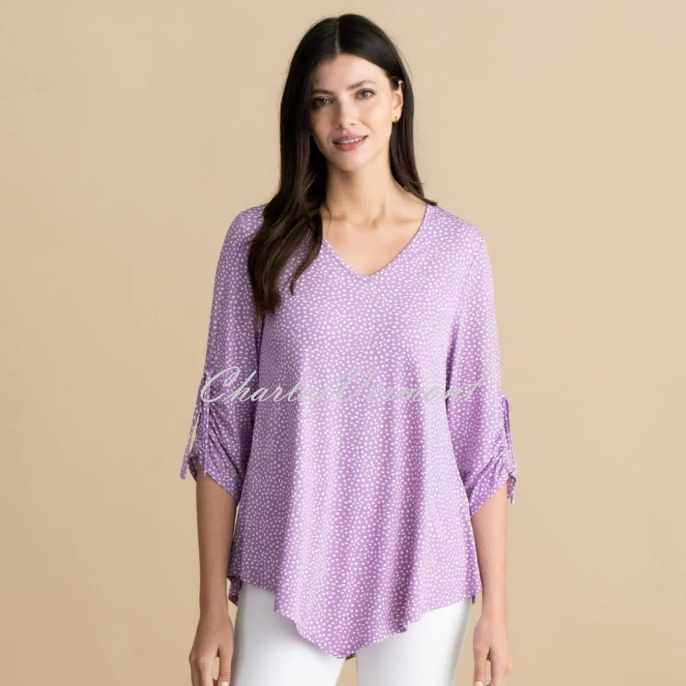 Marble Tunic Top - Style 6958-197 (Lavender / White)