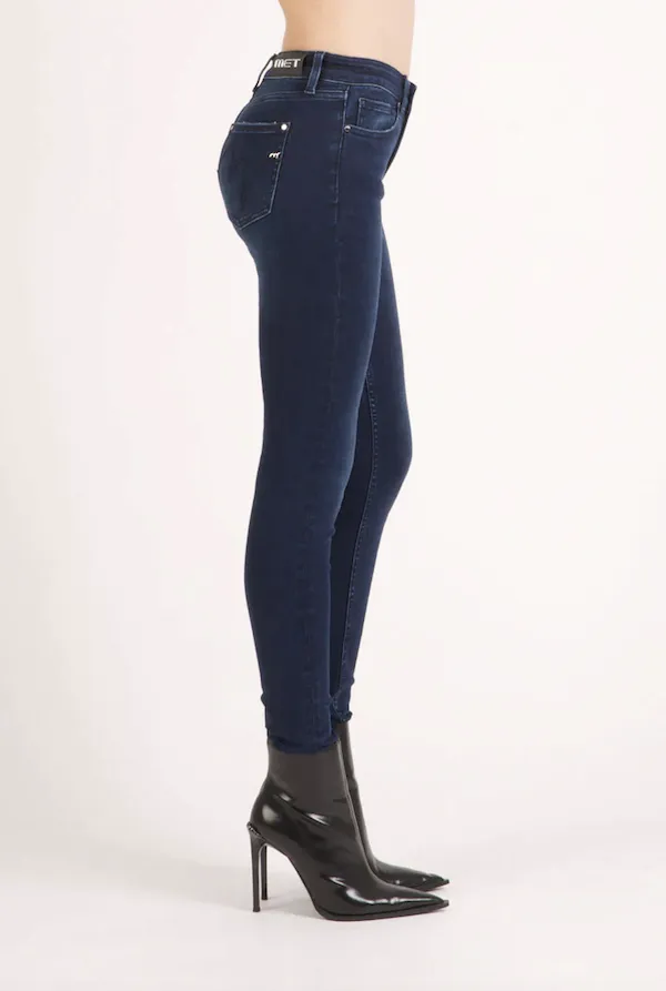 Met Jeans Donna – M7 Kate – Skinny Fit  Blu Scuro- Vita Alta