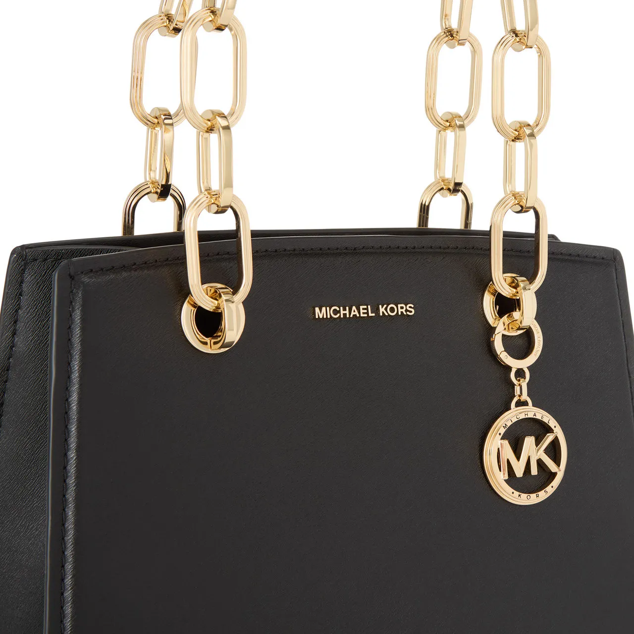 MICHAEL KORS Cynthia Small Satchel Bag - Black