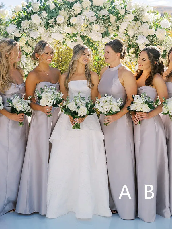 Mismatched Elegant Halter Sweetheart A-line Sleeveless Bridesmaid Dresses Online, BG386