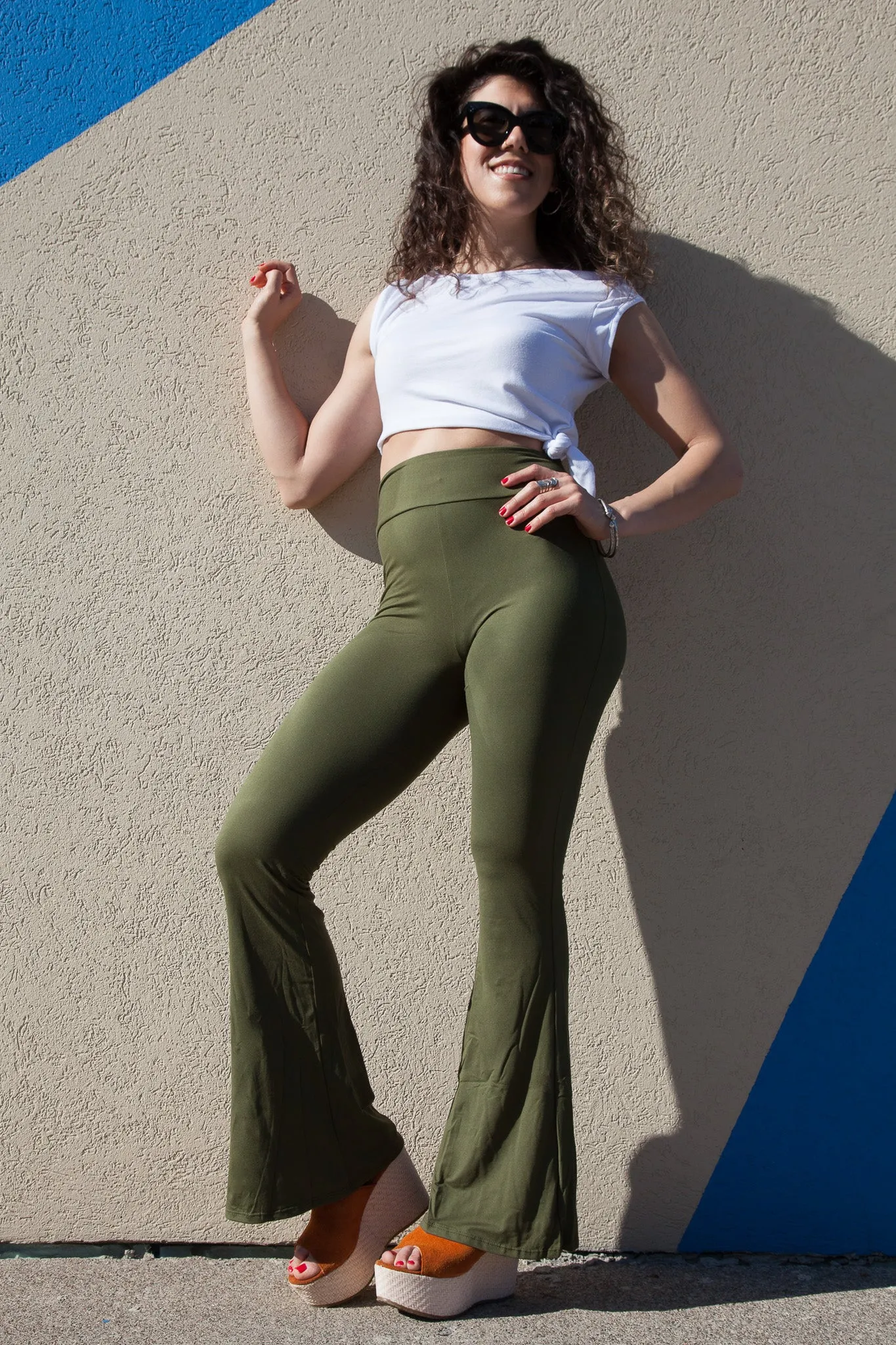 Olive Green Bell Bottoms