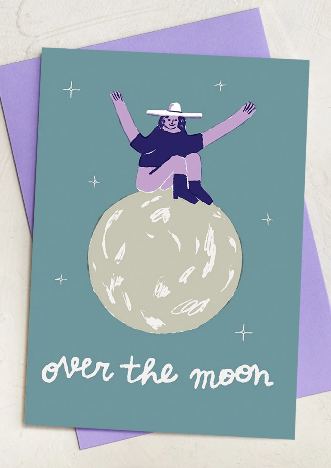 Over The Moon Card