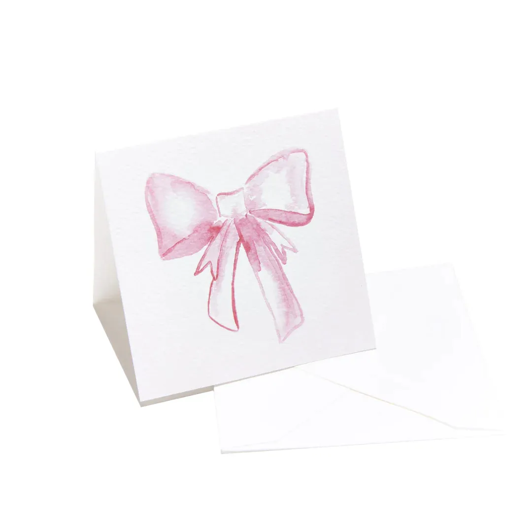 Over the Moon - Pink Bow Enclosure Card