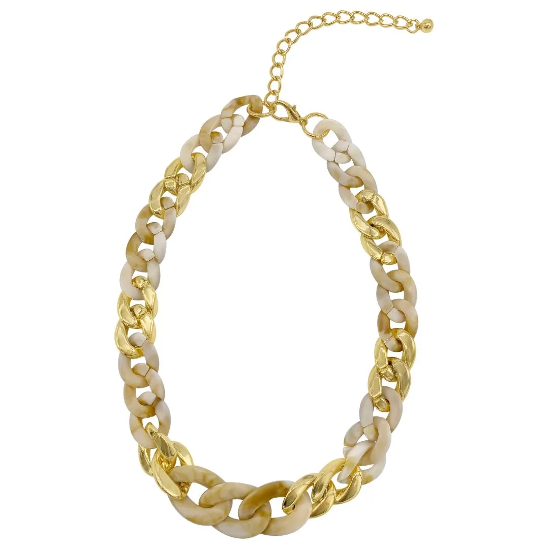 Oversized Oval Link Necklace gold