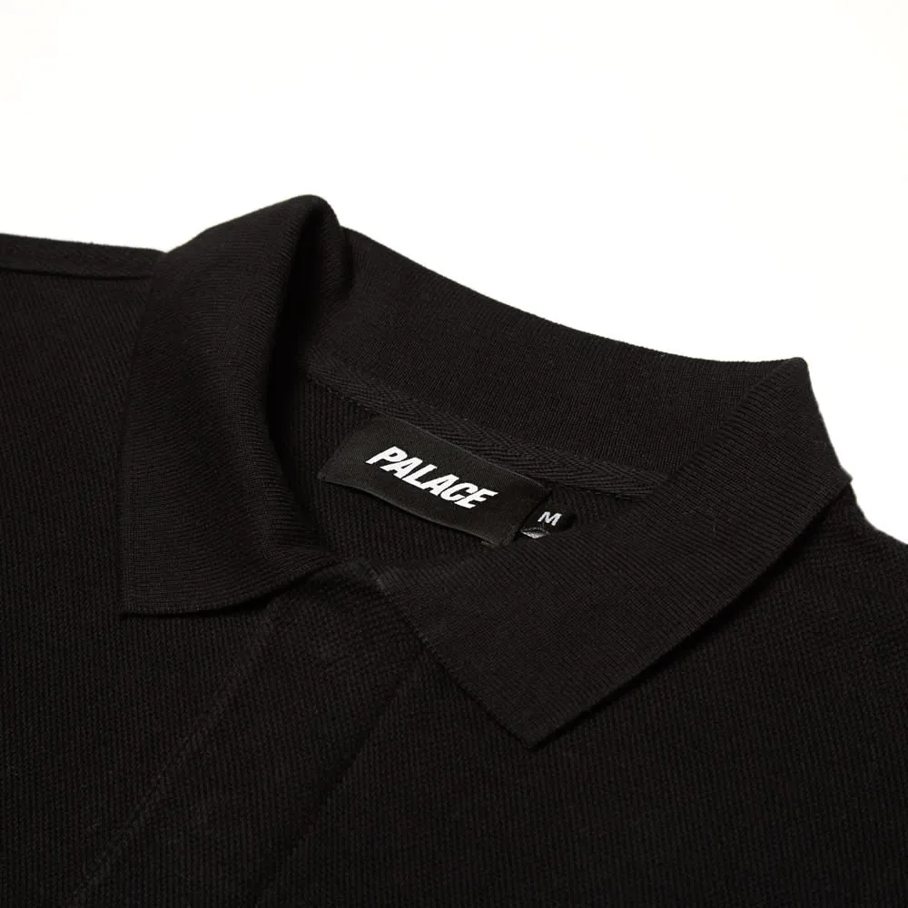 Palace Long Sleeve Backed Pique ShirtBlack